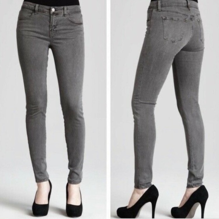 J Brand Ghost Skinny Leg Grey Wash Jean Sz26 Euc